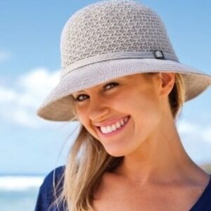 Kooringal Cassie Bucket Hat‎ Taupe Beige Crochet Sun Hat One Size Fits Most